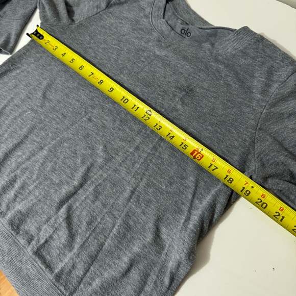 ALO Yoga Gray Boxy Long Sleeve Sweatshirt - Picture 6 of 8